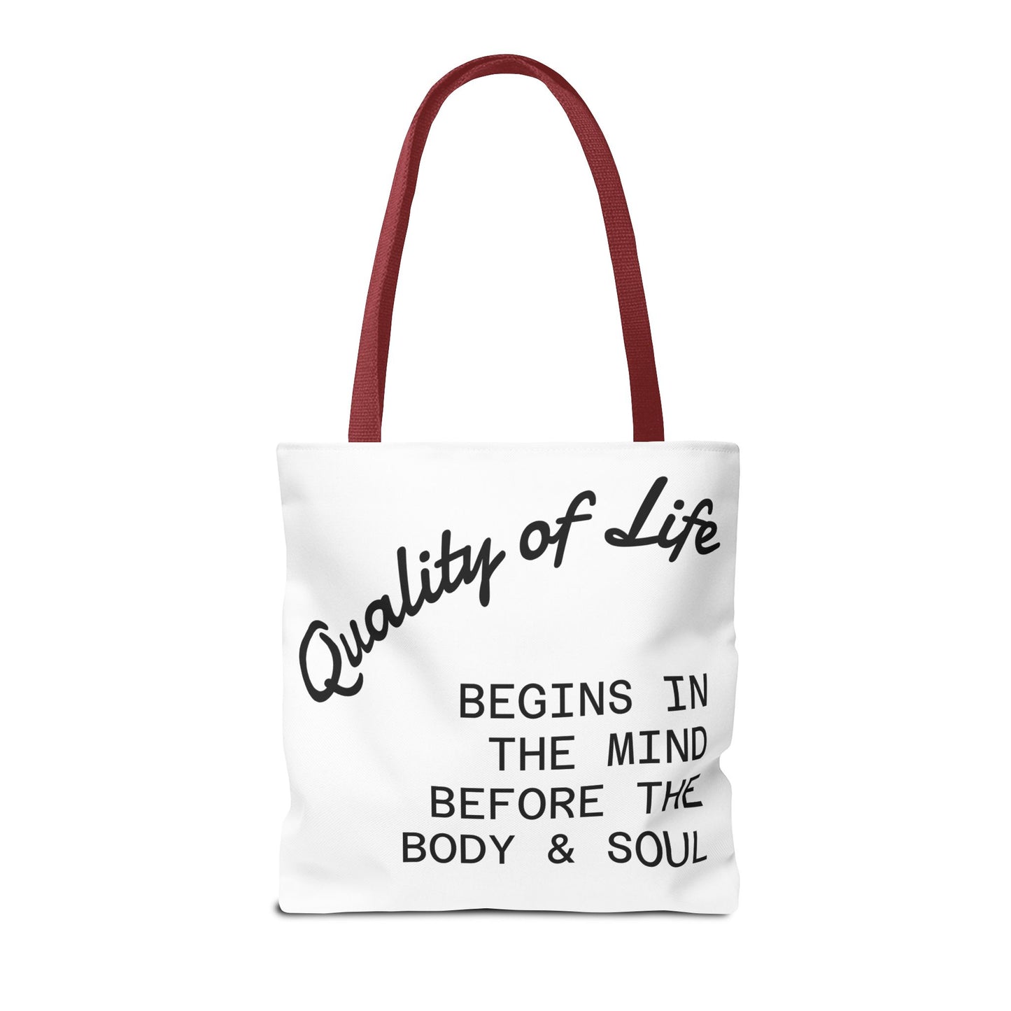 Mindful Living Tote Bag | Inspirational Daily Reminder, Eco-Friendly Gift, Motivational Quote Bag, Shopping Tote, Yoga Accessory