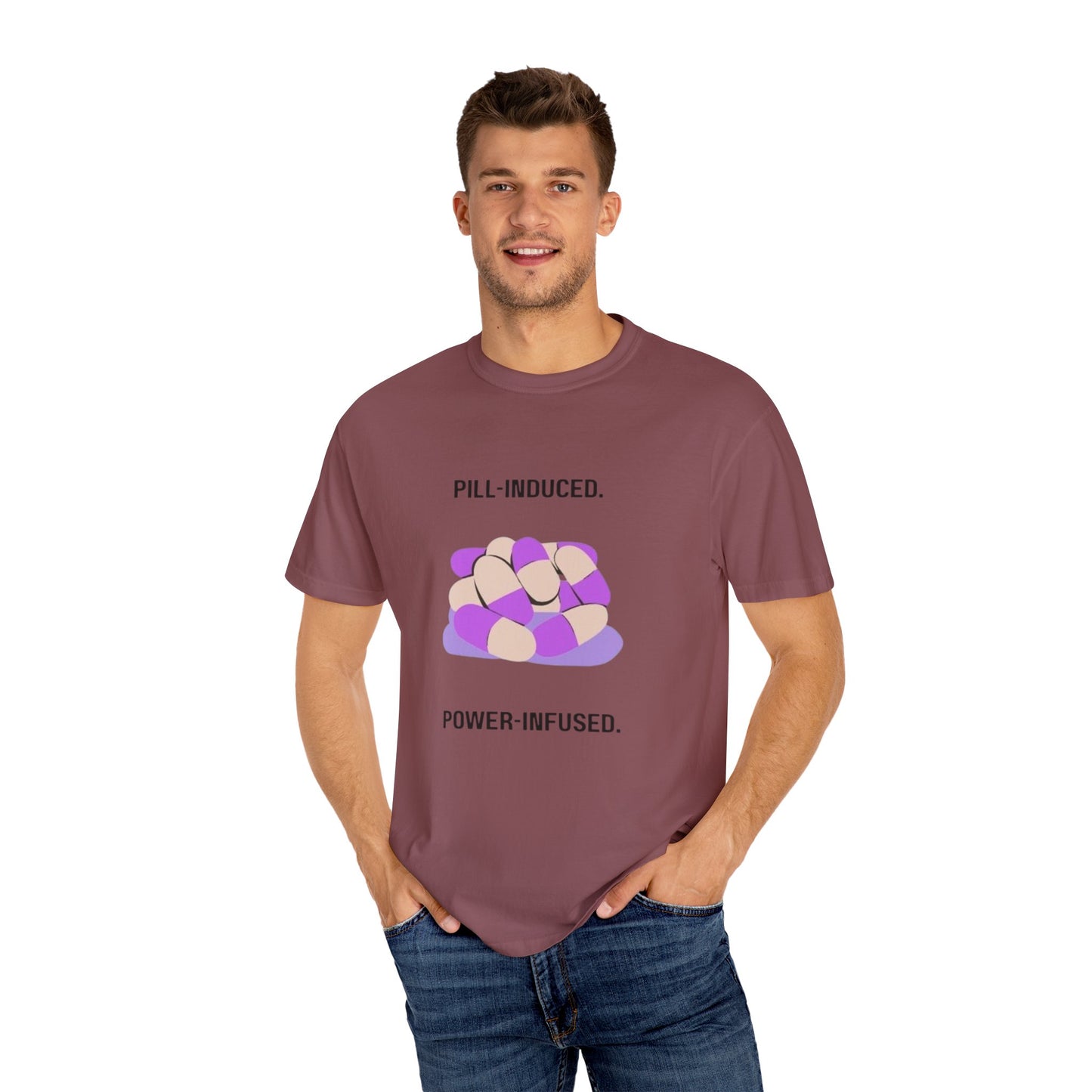 Lupus Awareness, Pill Induced, Unisex Garment-Dyed T-shirt