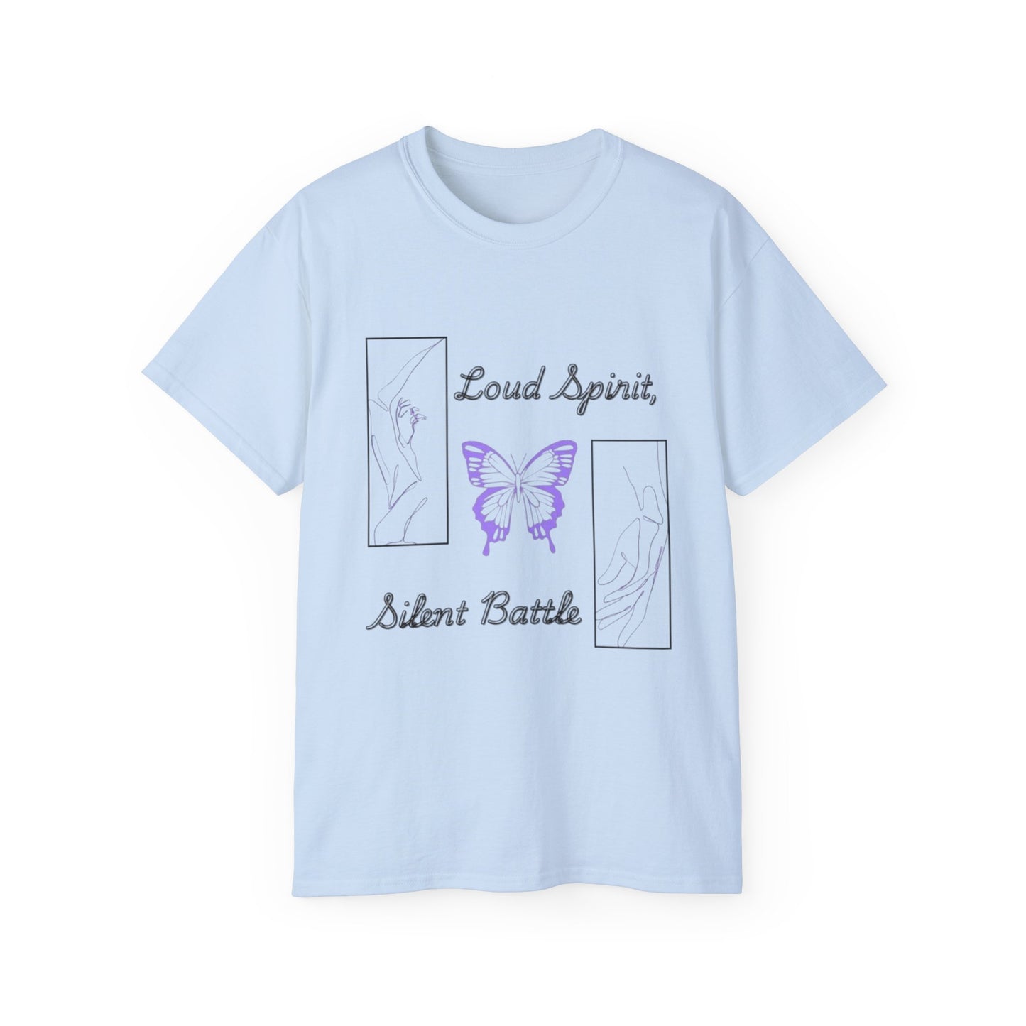 Loud Spirit Butterfly Tee, Inspirational T-Shirt, Unisex Cotton Shirt, Perfect Gift for Friends, Motivational Apparel, Self-Care Reminder