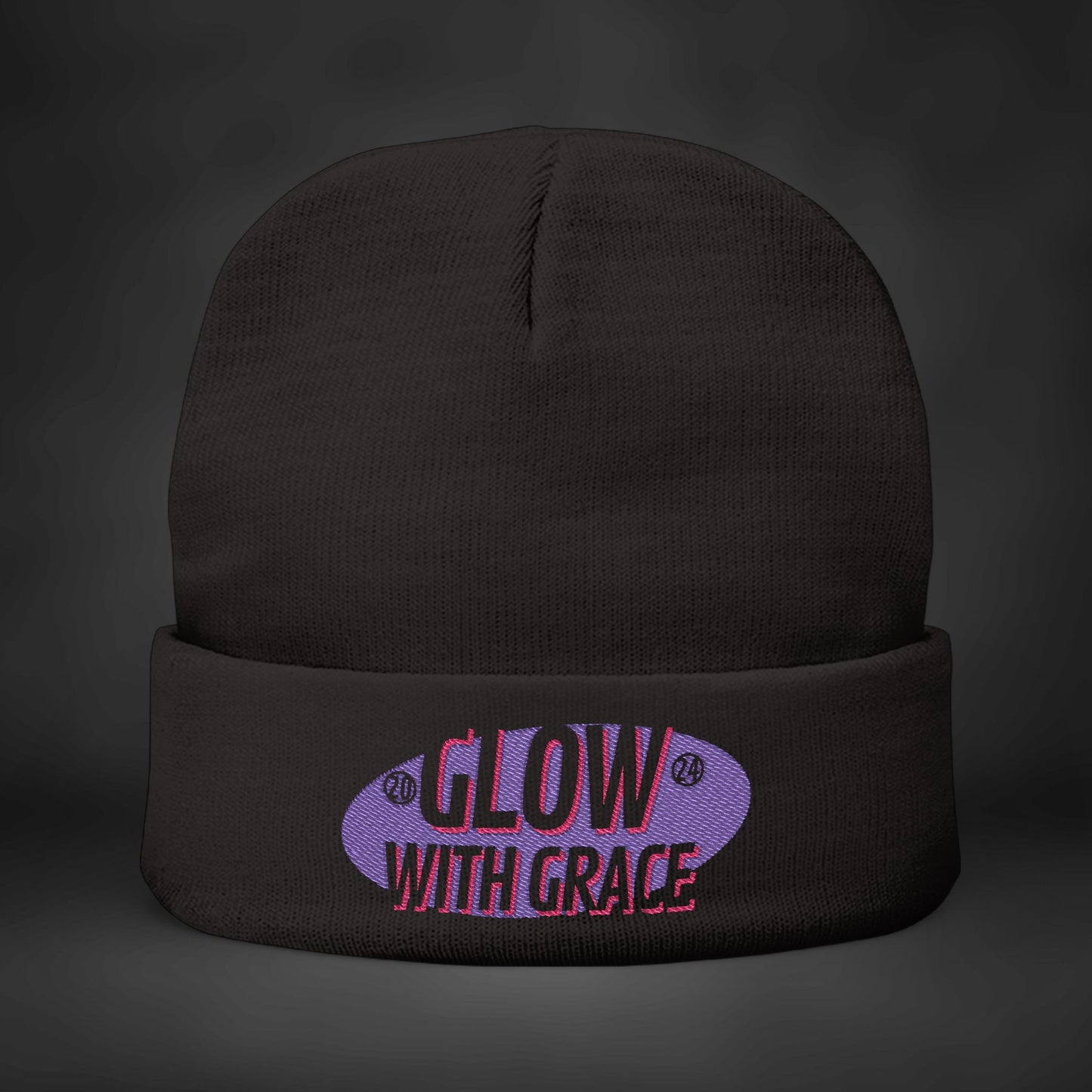 S-Line:: Glow With Grace Embroidered Beanie