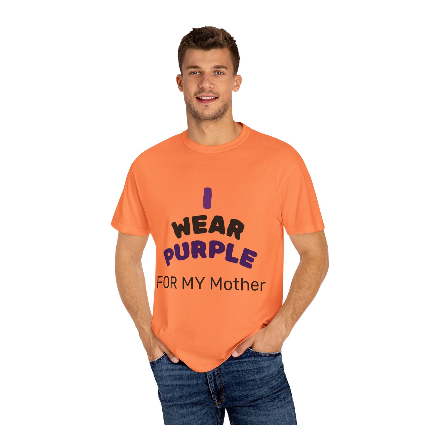 For Mom Purple T-Shirt for Awareness, Gift for Mom, Family Reunion, Cancer Support Apparel, Comfortable Casual Wear