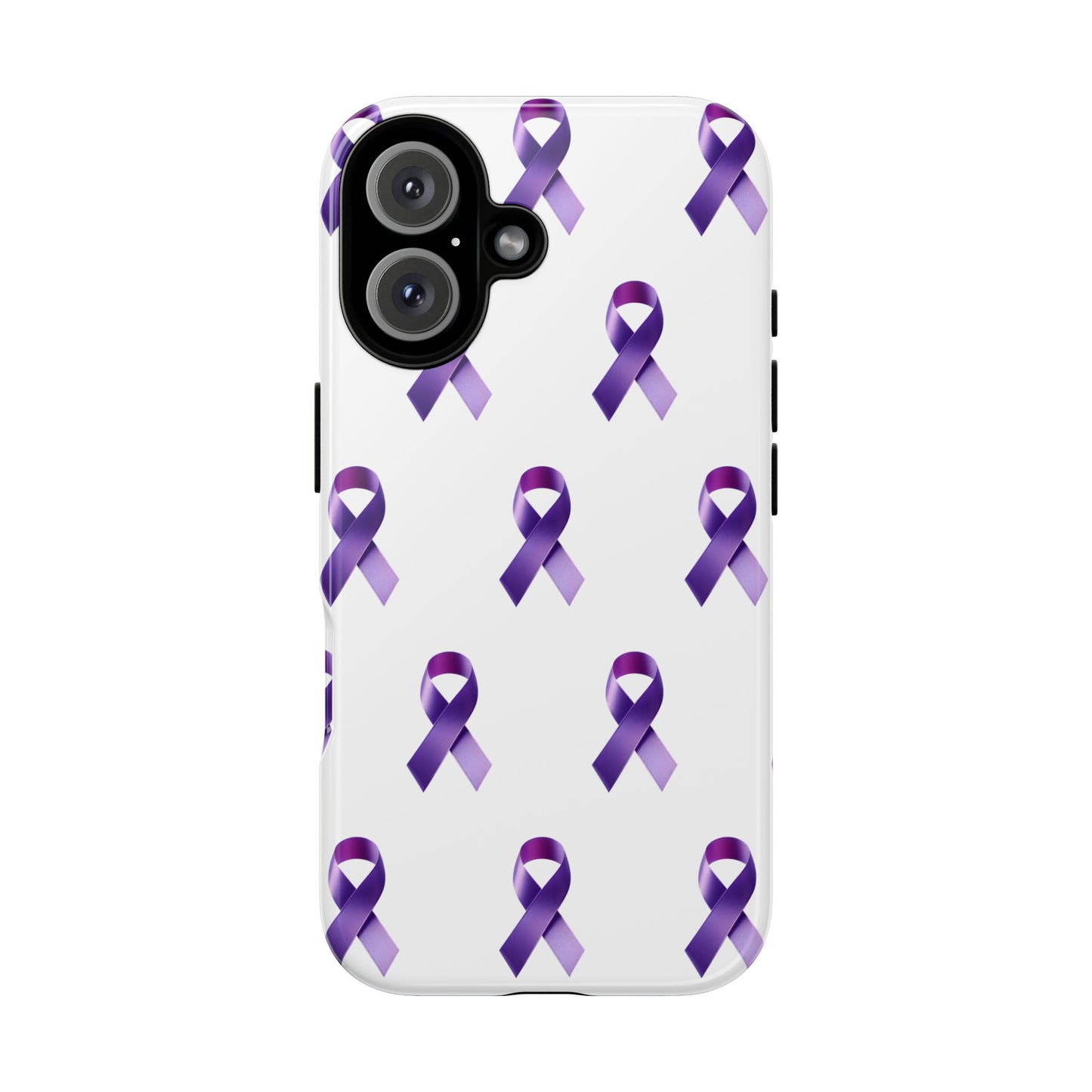 Purple Ribbon Phone Case, Tough Cases for Cancer Awareness, Gift for Loved Ones, Supportive Phone Cover, Awareness Merchandise