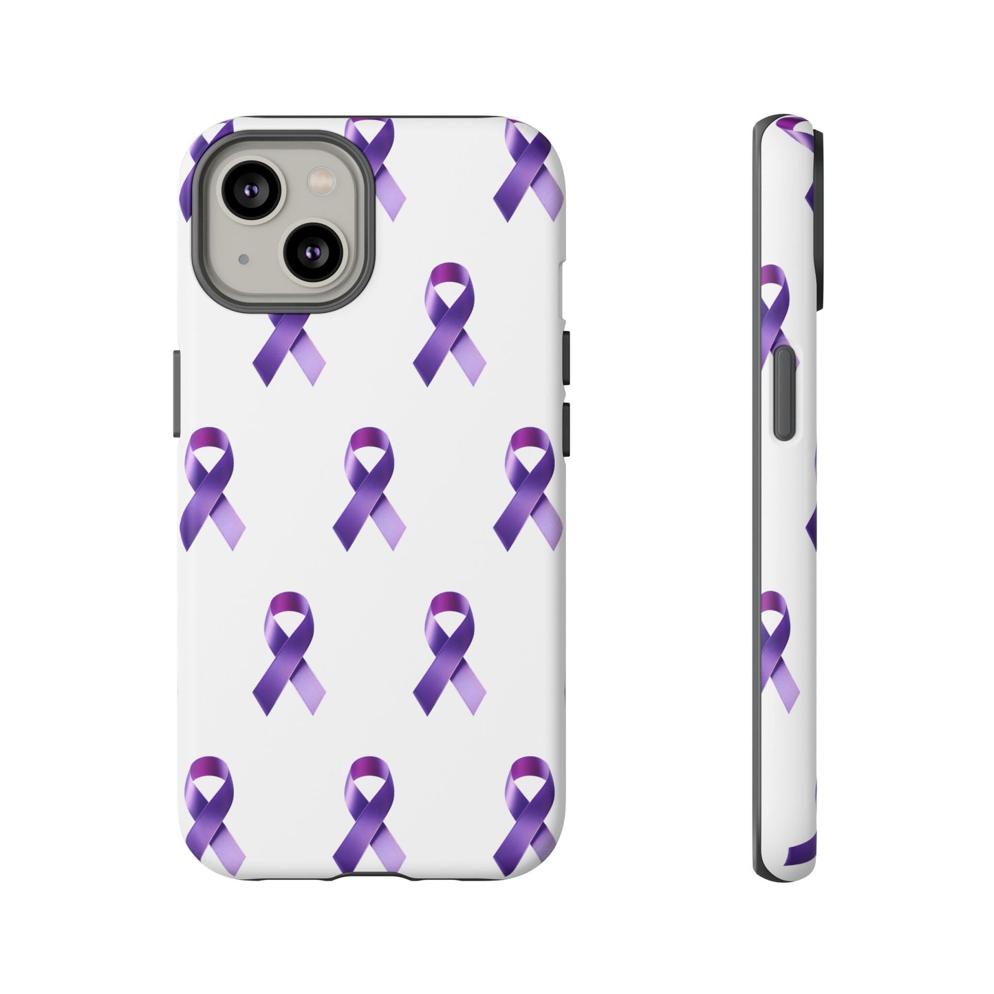 Purple Ribbon Phone Case, Tough Cases for Cancer Awareness, Gift for Loved Ones, Supportive Phone Cover, Awareness Merchandise