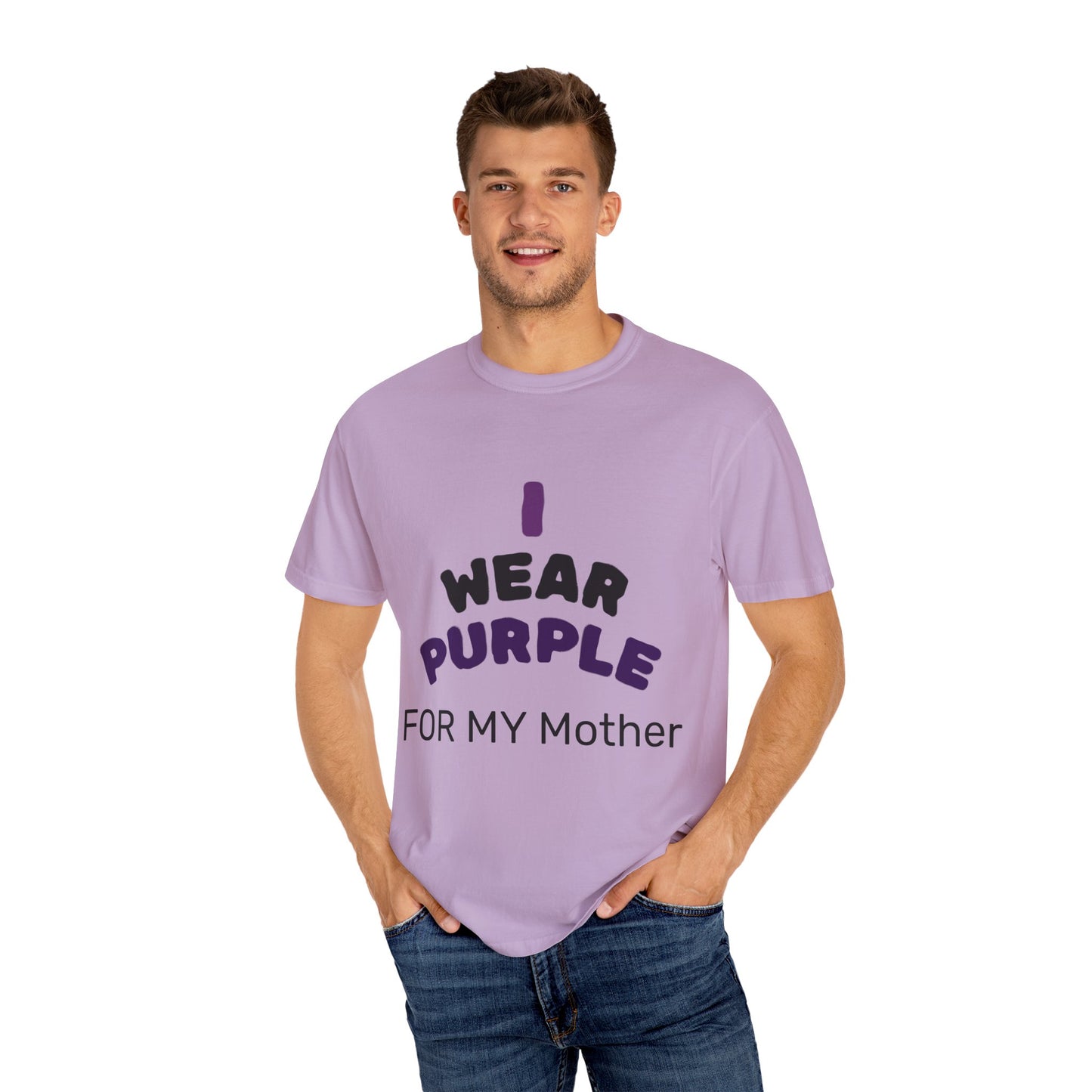 For Mom Purple T-Shirt for Awareness, Gift for Mom, Family Reunion, Cancer Support Apparel, Comfortable Casual Wear