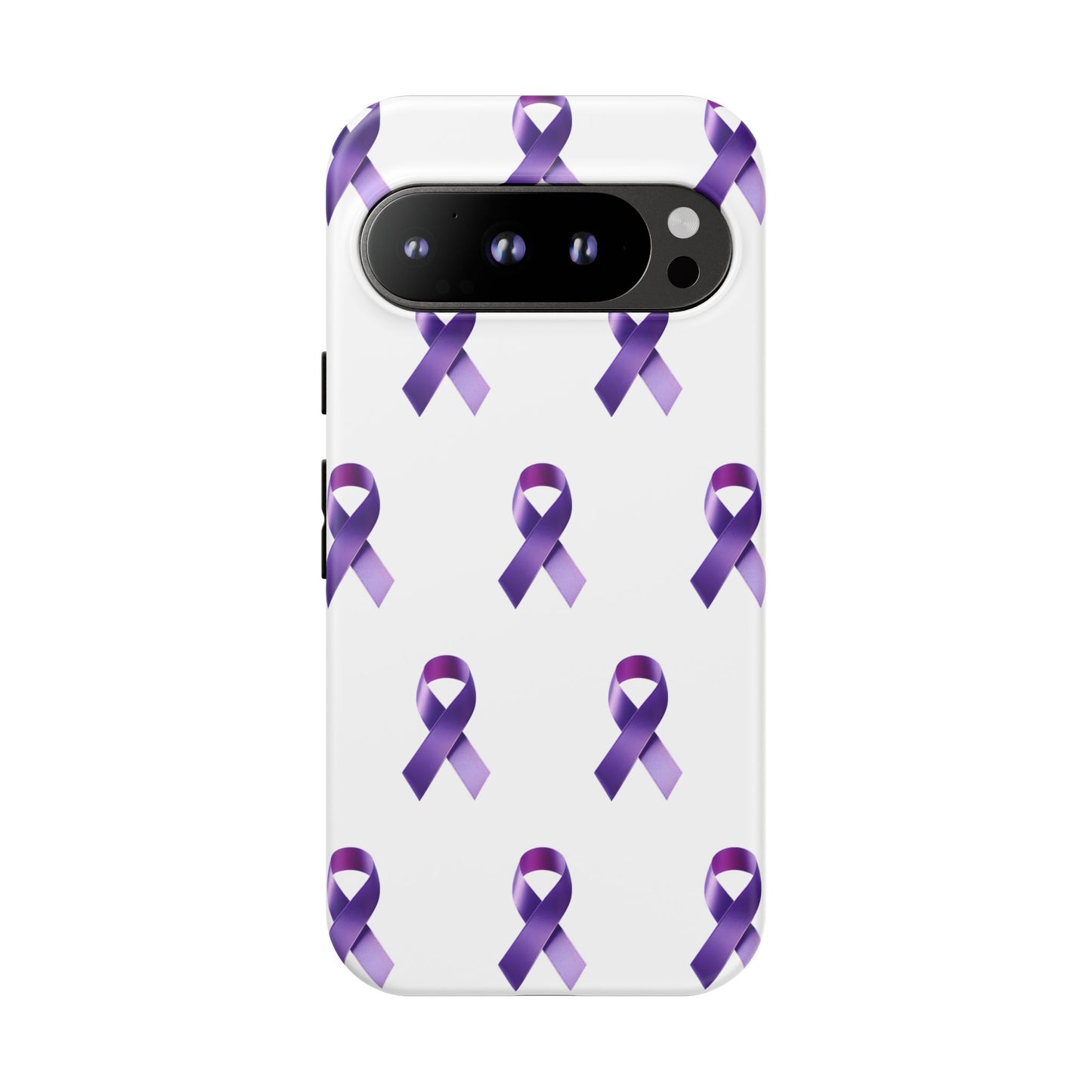 Purple Ribbon Phone Case, Tough Cases for Cancer Awareness, Gift for Loved Ones, Supportive Phone Cover, Awareness Merchandise
